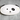 Ceramic dog-shaped trinket tray with black spot and ears on white background