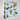 Gift box with Christmas-themed dog illustrations on a light blue background