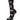 Black bamboo socks with all-over dog face pattern wearing glasses