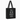 Black tote bag with 'DOGS ARE MY FAVORITE PEOPLE' text on a white background