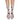 Light beige crew socks with beach-themed dog pattern