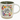 Morning Person For My Dog Mug with vibrant flowers and glossy interior