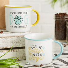 Load image into Gallery viewer, Dog Lover Mugs Set Featuring Two Dog Coffee Mugs