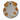 Orange spotted dog shaped dish on a white background.