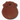 Brow dog shaped dish on a white background.