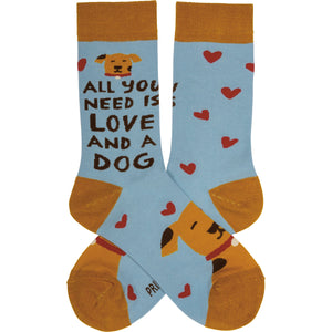Socks For Dog Lovers, All You Need Is Love And A Dog Socks