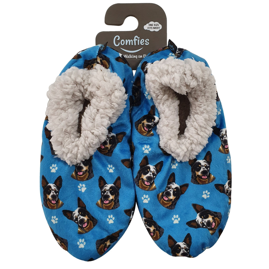 Dog Paw Slippers, Dog Face Slippers, Australian Shepherd Slippers