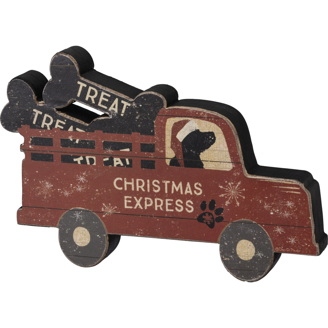 Christmas Dog Decor, Christmas Express Black Dog Sign