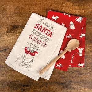 Christmas Gifts For Dog Lovers, Dear Santa Define Good  Christmas Dog Kitchen Towels