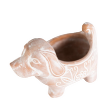 Load image into Gallery viewer, Handmade Terracotta Dog Plant Pot