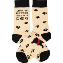 Load image into Gallery viewer, Life Is Better With a Dog Socks for Dog Lovers