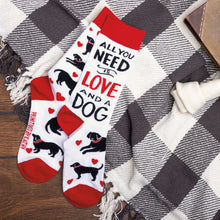 Load image into Gallery viewer, All You Need Is Love And A Dog Dog Themed Dress Socks
