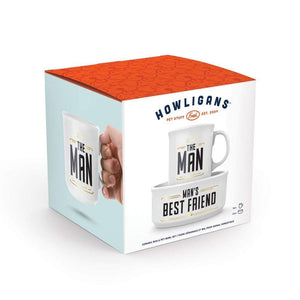 Dog Themed Gifts For Him, The Man And Man's Best Friend  Mug And Bowl Set