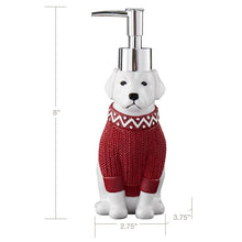 Load image into Gallery viewer, Dog Themed Holiday Decor, Christmas Dog Soap Dispenser