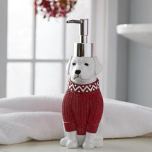 Load image into Gallery viewer, Dog Themed Bathroom Accessories, Christmas Dog Soap Dispenser