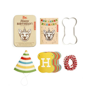 Dog Birthday Party Kit With A Dog Treat Recipe Book Bone Shaped Cookie Cutter Banner Confetti And A Birthday Hat