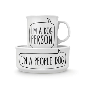 Dog Person Gifts, Dog Person Mug And People Dog Food Bowl