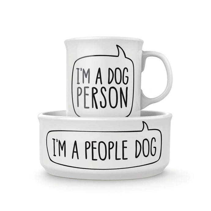 Dog Person Gifts, Dog Person Mug And People Dog Food Bowl